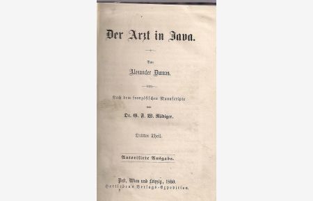 Der Arzt in Java (dritter und vierter Theil)
