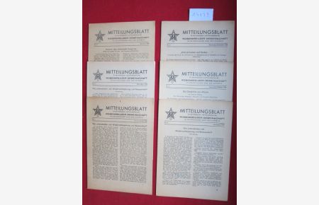 Mitteilungsblatt : Konvolut aus 6 Heften Nr. 1-6/1956 (Jan. - Dez. ).   - für den Mitarbeiter- und Freundeskreis der Rosenkreuzer-Gemeinschaft in Deutschland und der Schweiz.