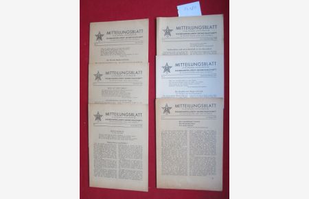 Mitteilungsblatt : Konvolut aus 6 Heften Nr. 1-6/1957 (Jan. - Dez. ).   - für den Mitarbeiter- und Freundeskreis der Rosenkreuzer-Gemeinschaft in Deutschland und der Schweiz.