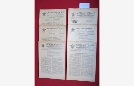 Mitteilungsblatt : Konvolut aus 6 Heften Nr. 1-6/1959 (Jan. - Dez. ).   - für den Mitarbeiter- und Freundeskreis der Rosenkreuzer-Gemeinschaft in Deutschland und der Schweiz.