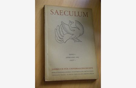 Saeculum. Jahrbuch für Universalgeschichte. Band 3, Heft 1, Jahrgang 1952