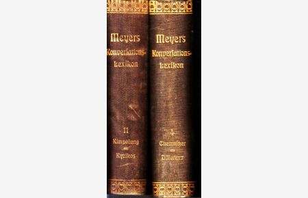 Meyers großes Konservations-Lexikon - vierter und elfter Band - Ein Nachschlagewerk des allgemeinen Wissens  - 2 Bücher