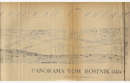 Panorama vom Rosenik (2434 m)  - Aufgenommen und gezeichnet von Alfred Zoff. Redigirt von Prof. J. Frischauf.