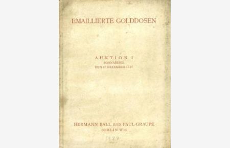 Emaillierte Golddosen des 18. und 19. Jahrhunderts. Auktion I.