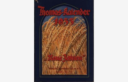 Thomas-Kalender 1933, Neue Zahlen,
