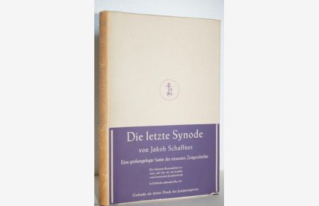 Die letzte Synode.