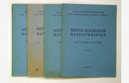 Mittelalterliche Handschriften. (Einführung und 1. - 4. Lieferung; 4 Bde. ).
