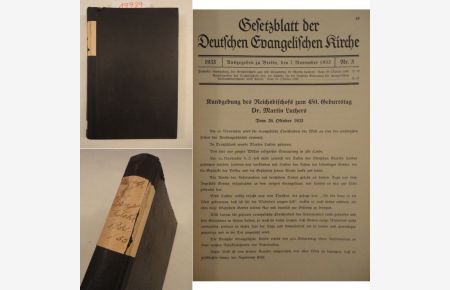 Gesetzblatt der Deutschen Evangelischen Kirche 1933 - 1935