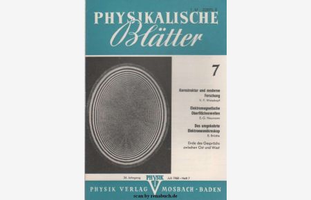 Physikalische Blätter, Ausgabe 7/1968