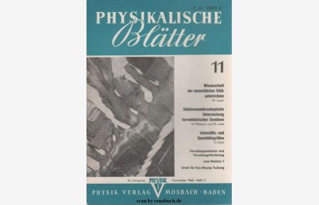 Physikalische Blätter, Ausgabe 11/1968