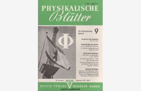 Physikalische Blätter, Ausgabe 9/1967