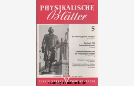 Physikalische Blätter, Ausgabe 5/1966