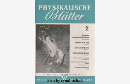 Physikalische Blätter, Ausgabe 2/1963