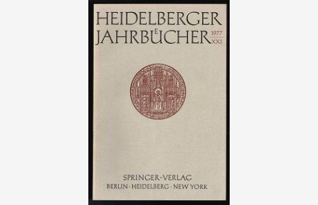 Heidelberger Jahrbücher XXI. -
