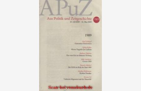 Aus Politik und Zeitgeschichte, Ausgabe 21-22/2009: 1989