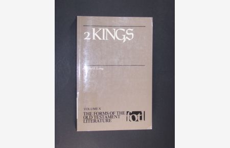 2 Kings. By Burke O. Long. (= Forms of the Old Testament Literature, Volume 10).