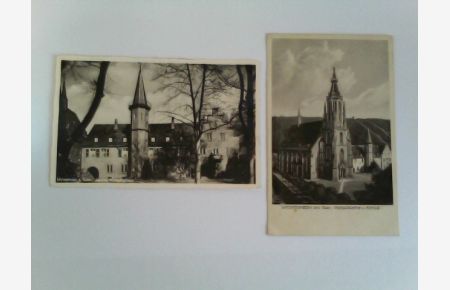 2 Foto-AK Meisenheim a. Glan; Konvolut; Herzog Wolfganghaus, Schloßkirche und Schloß