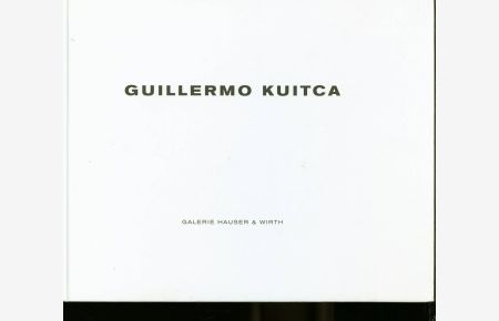 Guillermo Kuitca. 15 September – 13 October 2001 (catalogue).