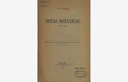 Notas botanicas.   - PHVSIS (Revista de la Sociedad Argentina de Ciencias Naturales), t. VII.