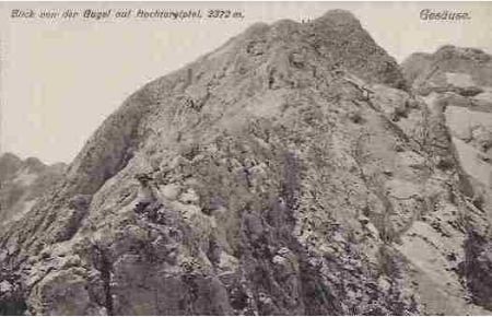 Blick von der Gugel auf Hochtorgipfel, 2372 m. - Gesäuse.   - Lichtdruck-Ansichtskarte nach Fotografie.