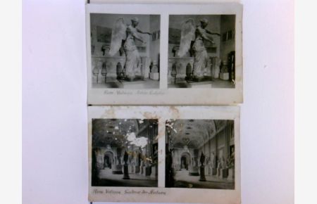 2 Stereo-AK Rom; Antike Sculptur, Galerie der Statuen; Konvolut
