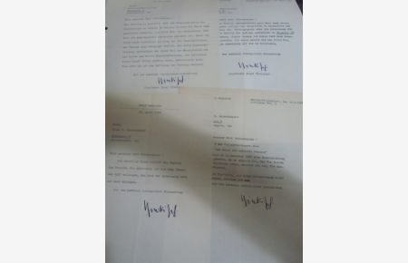 Konvolut: 4 Autographen / signierte Briefe an Ernst W. Geisenheyner, 1958