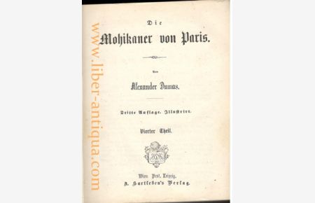 Die Mohikaner von Paris. (Vierter bis Sechster Theil in einem Buch)