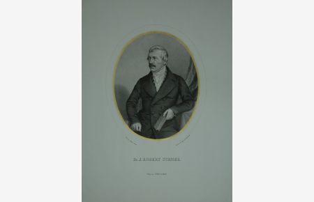 Portrait. Halbfigur in Oval mit Goldumrahmung. Lithographie von C. F. Irminger nach einer Daguerrotypie.