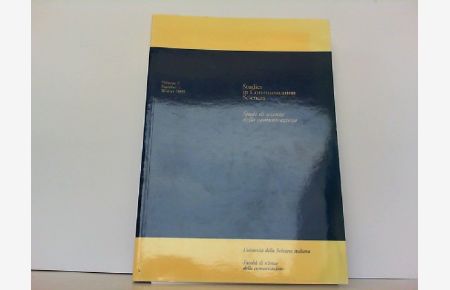 Studies in Communication Sciences. Studi di scienze della Comunicazione. Volume 3. Number 1. January 2005.
