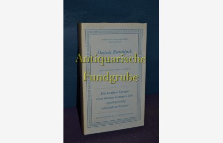 Deutsche Barocklyrik / Sammlung Klosterberg  - Auswahl und Nachwort von Max Wehrli