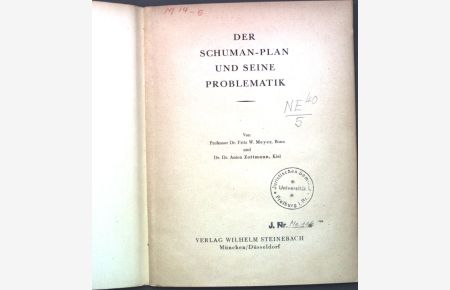 Der Schuman-Plan und seine Problematik.