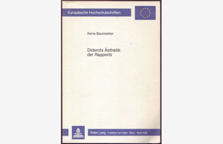 Diderots Ästhetik der Rapports. Mit Widmung der Autorin