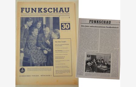Funkschau. Zeitschrift für Funktechniker / Funkschau des Monats / Magazin für den Praktiker * 16. Jahrgang, Nr. 2 Februar 1943