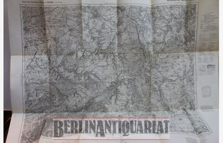 Nordrhein-Westfalen. Großblatt.   - 84 Paderborn-Arolsen. Karte des Deutschen  Reiches (1cm-Karte). 1 : 100.000.