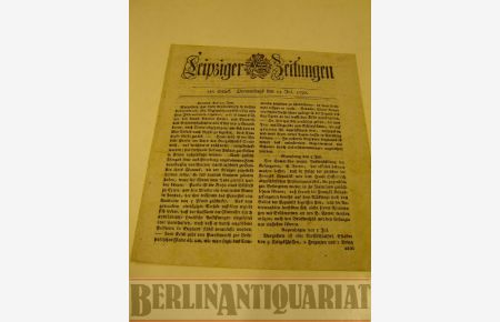 Leipziger Zeitungen.   - Donnerstags den 13. Juli 1797.