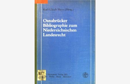 Osnabrücker Bibliographie zum niedersächsischen Landesrecht.