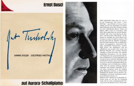 Ernst Busch auf Aurora-Schallplatten: Kurt Tucholsky. Hanns Eisler. Siegfried Matthus (1 Aurora-Schallplatten und 1 Beiheft in einer Mappe, Rote Reihe 5)