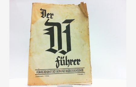 Der DJ Führer. Führerdienst des Gebiet Niedersachsen (8) - Januar 1944 Folge 1.