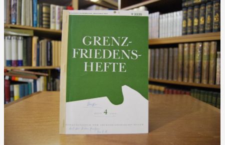 Sonderdruck des Aufsatzes: Geschichtswissenschaft als Friedensforschung und der Friedensplan Heinrich Rantzaus.  Aus: Grenzfriedenshefte Heft 4, 1971.