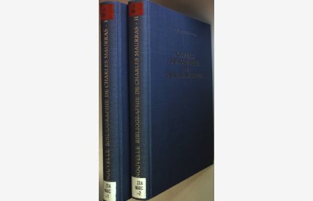 Nouvelle bibliographie de Charles Maurras. Lettre préface de Charles Maurras (2 Bände KOMPLETT/ 2 vols. cpl. ) - numérotés de 1 à 1000 (Exemplaire No. 496)  - Edition définitive, corrigée et complétée sur l'édition de 1953;