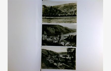 3 AK Bacharach a. Rhein; versch. Ansichten, Ruine Stahleck; 1x Zugstempel; gelaufen 1930 / 1935 / 1968; Konvolut
