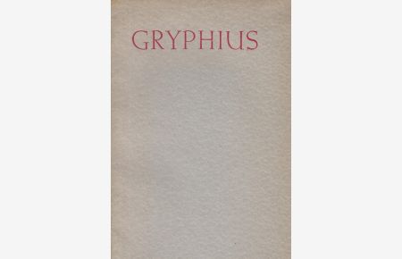 Gryphius Heft 3 Deutsche Gedichte