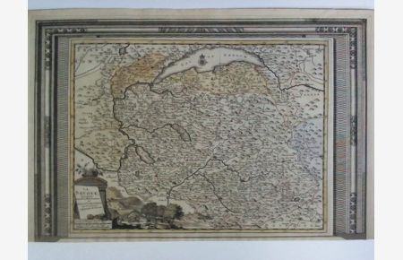 Karte von Savoyen - Teilcolorierter Kupferstich