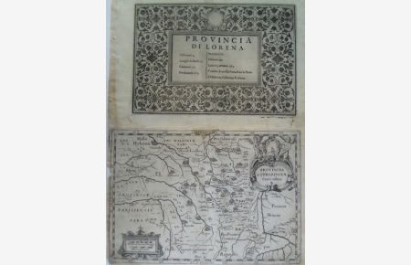 Provincia Lotharingiae cum confinijs - Karte im Kupferstich mit dekorativer Kartusche, v. Cassini