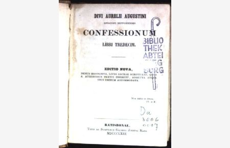 Divi Aurelii Augustini episcopi hipponensis Confessionum libri tredecim