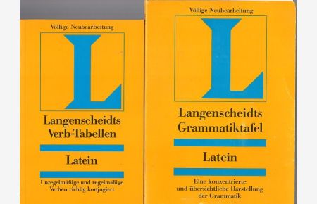 Konvolut, 2 Hefte: Latein, Langenscheidts Verb-Tabellen und Langenscheidts Grammatiktafen.   - Konzeption von Leo Stock. Neu bearb. von Linda Strehl.