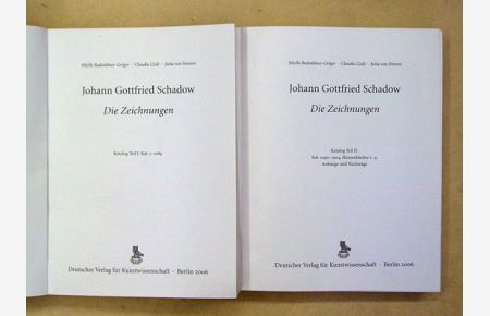Johann Gottfried Schadow. Die Zeichnungen. Katalog (Teil 1 und Teil 2). [Korrekturexemplar; Druckfahne].
