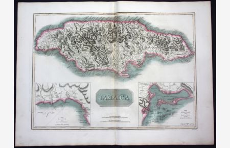 Jamaica - Jamaica island America map Karte Thomson