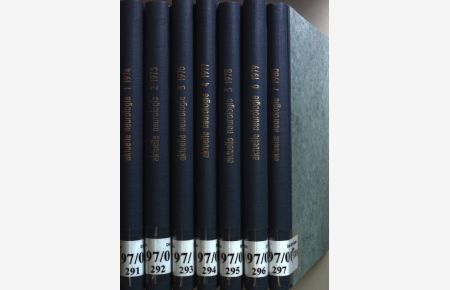 Aktuelle Neurologie (7 Jahrgänge) - Jg. 1 (1974) bis Jg. 7 (1980) - KOMPLETTE Jahrgänge, gebunden in 7 Bänden.