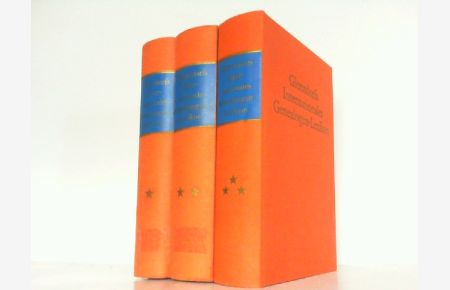Glenzdorfs Internationales Genealogen-Lexikon. Hier Band 1-3 in 3 Büchern komplett !  - Biographisches Handbuch für Familienforscher und Heraldiker.